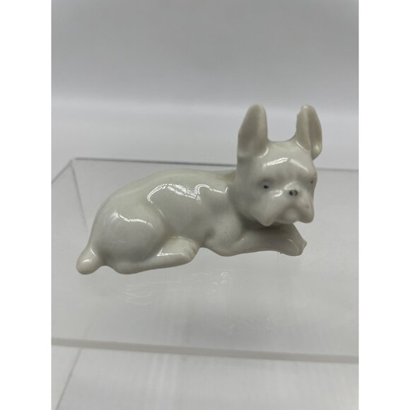 Set Of 3 Japanese Porcelain Miniature French Bulldog Figurines - Picture 7 of 11